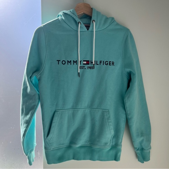 TOMMY HILFIGER Tiffany Blue Hoodie New w/o Tags Size XS - Picture 1 of 2